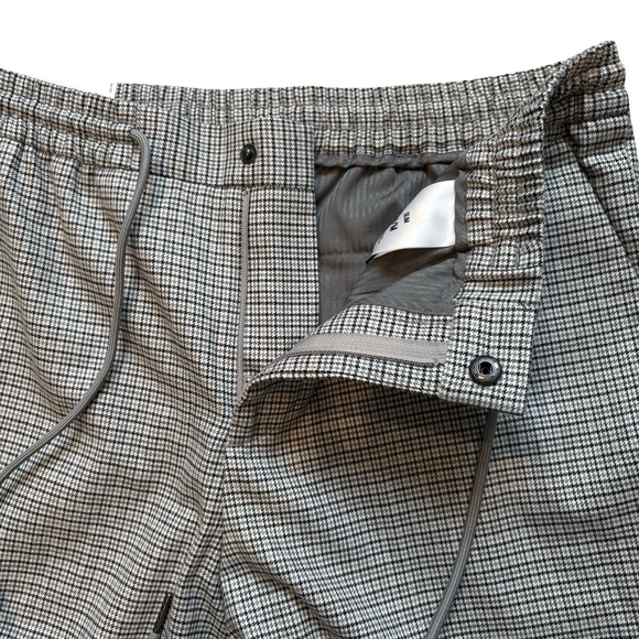 NWT, Express Slim Gray/Black Plaid Hyper Stretch Drawstring Comfort Pant, Sz M - Picture 11 of 15